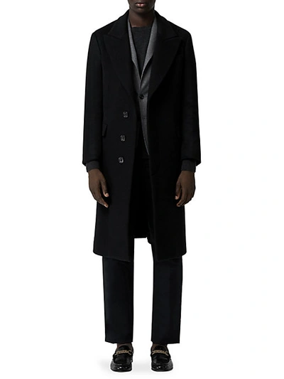 Shop Burberry Cranmore Tailored Cashmere Coat In Black
