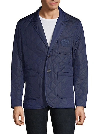 Shop Burberry Clifton Quilted Jacket In Bright Navy