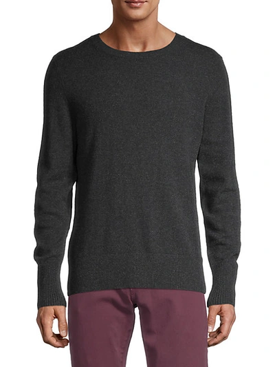 Shop Burberry Malcom Logo-embroidered Cashmere Sweater In Charcoal