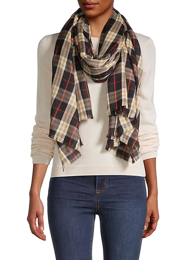 Shop Burberry Vintage Check Cashmere Scarf In Black