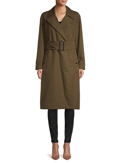 Shop Burberry Camelford Trench Coat In Dark Military