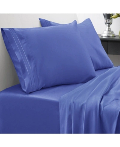 Shop Sweet Home Collection Microfiber Queen 4-pc Sheet Set In Royal Blue