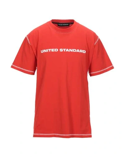 Shop United Standard Man T-shirt Red Size Xl Cotton