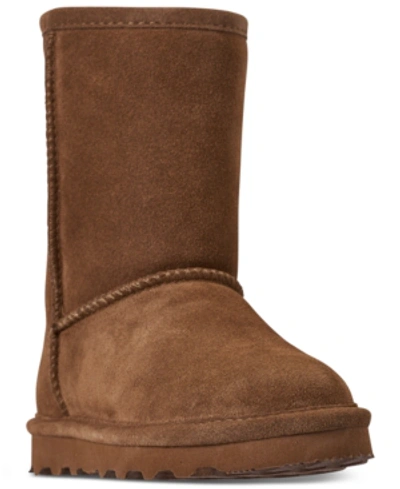 Shop Bearpaw Little Girls' Elle Short Boots From Finish Line In Hickory