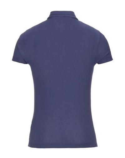 Shop Zanone Man Polo Shirt Purple Size 36 Cotton