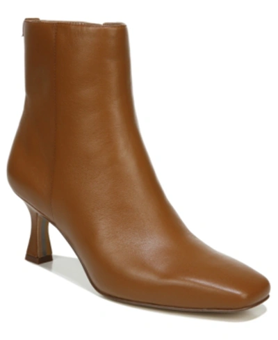 Shop Sam Edelman Women's Lizzo Martini-heeled Booties Women's Shoes In Tawny Brown Leather