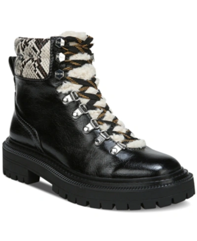 Shop Circus By Sam Edelman Women's Flora Cold Weather Lug Sole Hiker Booties Women's Shoes In Black