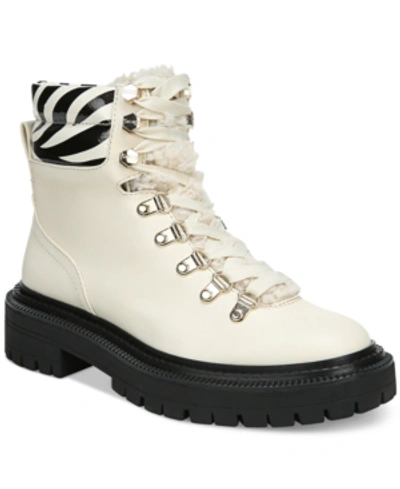Shop Circus By Sam Edelman Women's Flora Cold Weather Lug Sole Hiker Booties Women's Shoes In Modern Ivory