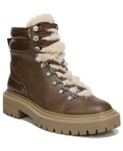 Shop Circus By Sam Edelman Women's Flora Cold Weather Lug Sole Hiker Booties Women's Shoes In Brown Multi