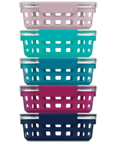 Ello 10-piece Meal Prep Container Set In Blue