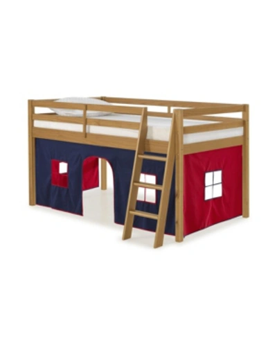 Shop Alaterre Furniture Twin Roxy Junior Loft Tent In Cinnamon With Blue