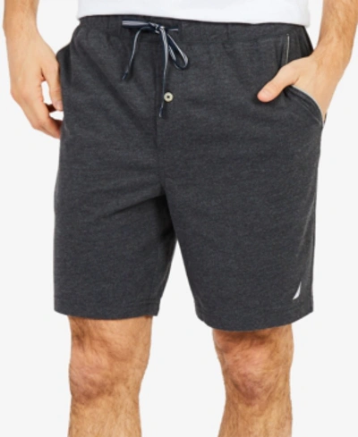 Shop Nautica Knit Pajama Shorts In Charcoal Heather