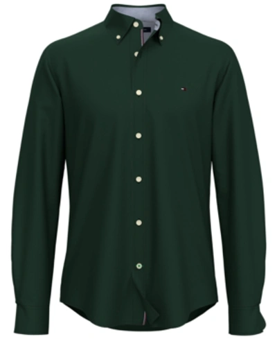 Tommy Hilfiger Men's New England Custom-fit Solid Oxford Shirt In Azure  Lagoon | ModeSens