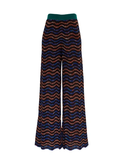 Shop M Missoni Multicolor Wool Blend Trousers In Black