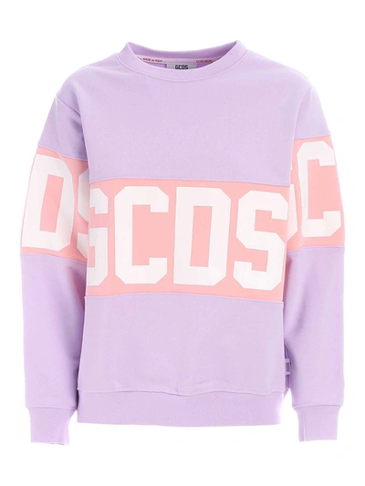 Shop Gcds Band Logo Crewneck In Glicine