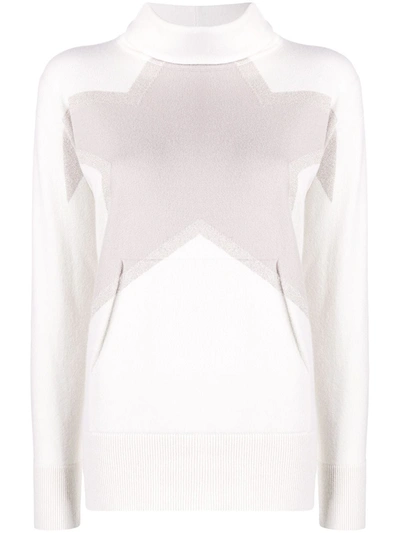 Shop Lorena Antoniazzi Star Print Jumper In White
