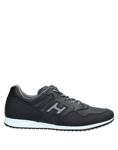 Shop Hogan Man Sneakers Black Size 9 Soft Leather