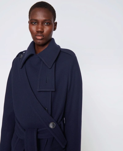 Shop Stella Mccartney Sophia Wool Coat In Blue