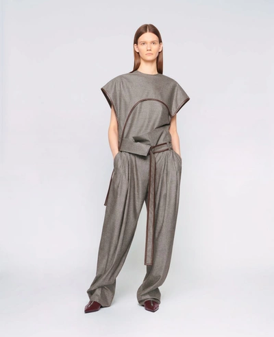 Shop Stella Mccartney Harley Pleated Pants In Grey