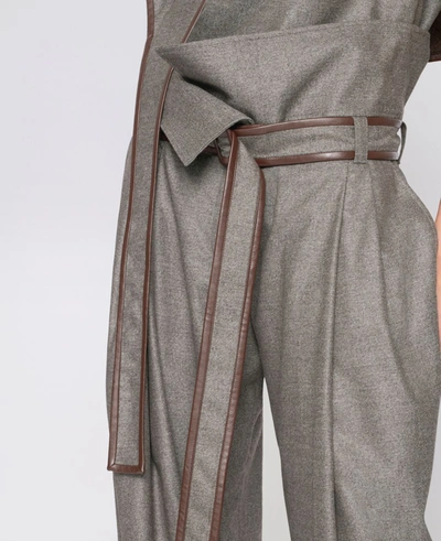 Shop Stella Mccartney Harley Pleated Pants In Grey