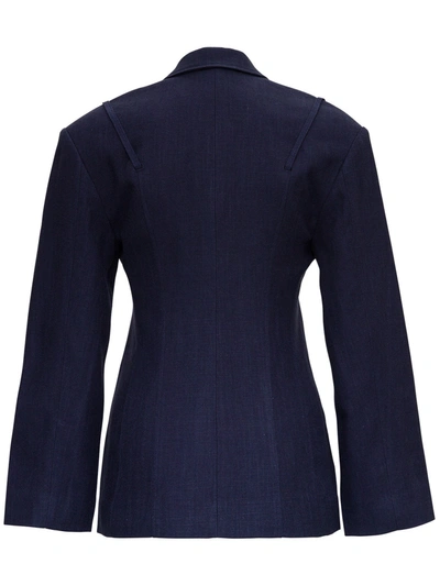 Shop Jacquemus La Vest Sauge Jacket In Blu