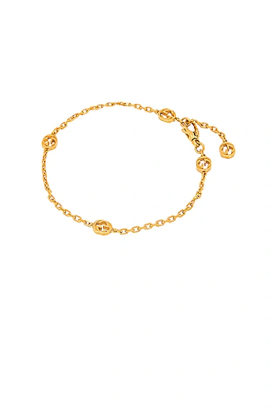 Shop Gucci Interlocking G Bracelet In Gold