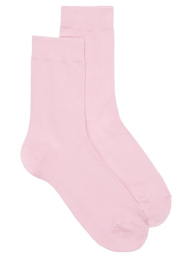 Shop Falke Cotton Touch Socks In Rose Water