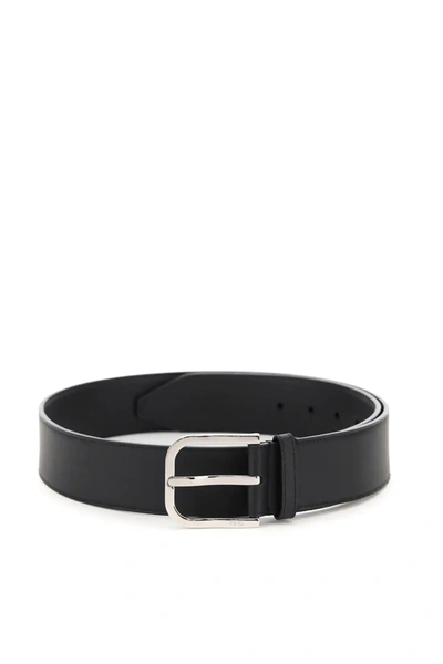 Shop Fendi Leather Belt Ff Stripe In Brown,black,red