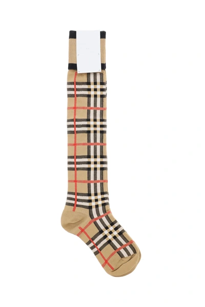 Shop Burberry And Vivienne Westwood Socks In Beige,black,red