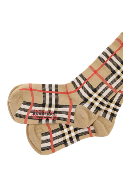 Shop Burberry And Vivienne Westwood Socks In Beige,black,red