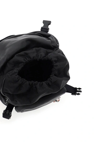 Shop Burberry Leo One Shoulder Backpack In Black