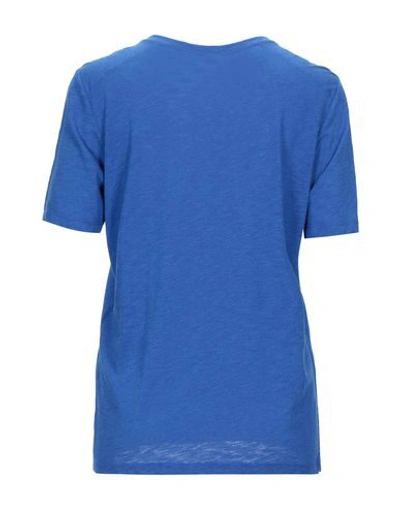 Shop Maje T-shirt In Blue