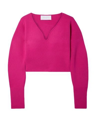 Shop Esteban Cortazar Woman Sweater Fuchsia Size Xl Wool, Cashmere, Elastane In Pink