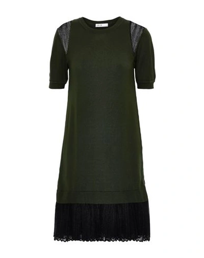Shop Adeam Short Dresses In Dark Green