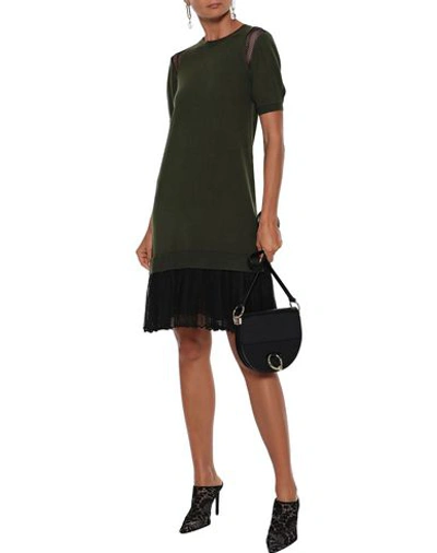 Shop Adeam Short Dresses In Dark Green