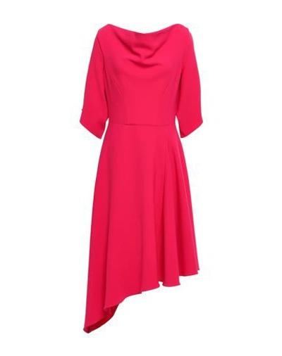 Shop Osman Knee-length Dresses In Fuchsia
