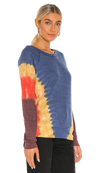 Shop Michael Stars Mira Sweatshirt In Starlight Rainbow Wash