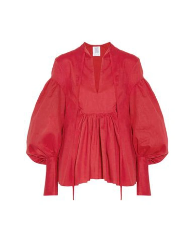 Shop Rosie Assoulin Blouses In Red