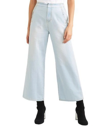 Shop Sjyp Woman Jeans Blue Size S Cotton