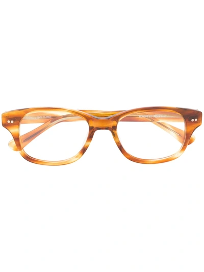 Shop Epos Zenone Oval-frame Glasses In Braun