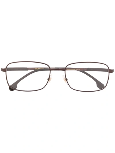 Shop Carrera 8848 Rectangle Frame Glasses In Black