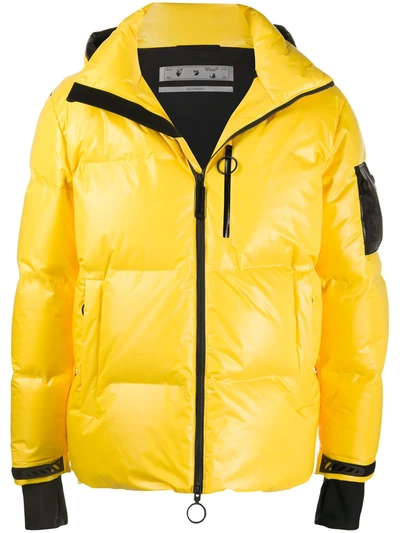 Shop Off-white Ski Puffer Jacket In Yellow