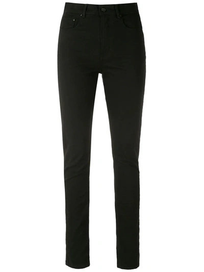 Shop Amapô High Rise Skinny Trousers In Black