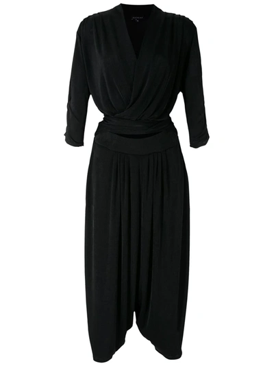 Shop Alcaçuz Debora Cropped Jumpsuit In Black