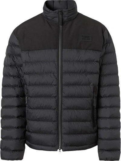 Shop Burberry Logo-patch Padded Jacket In Black