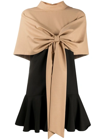 Shop Atu Body Couture Bow Front Dress In Black