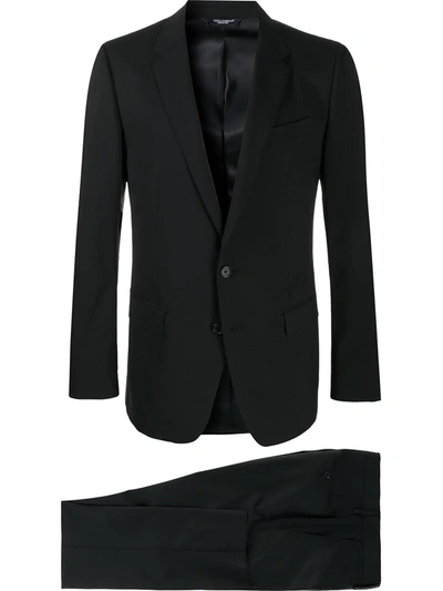 Shop Dolce & Gabbana Single-breasted Wool Suit In Black