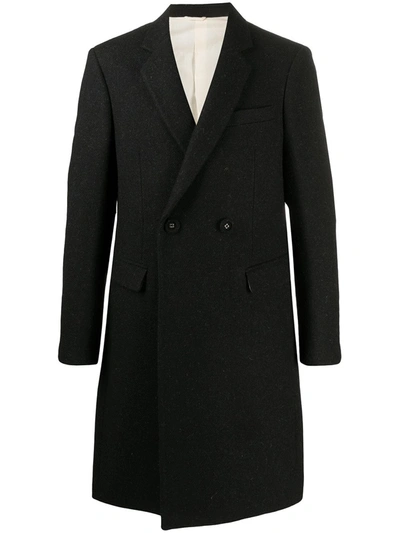 Shop Raf Simons Double-breasted Mid-length Coat In Black