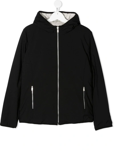Ciesse Piumini Junior Teen Reversible Hooded Jacket In Black
