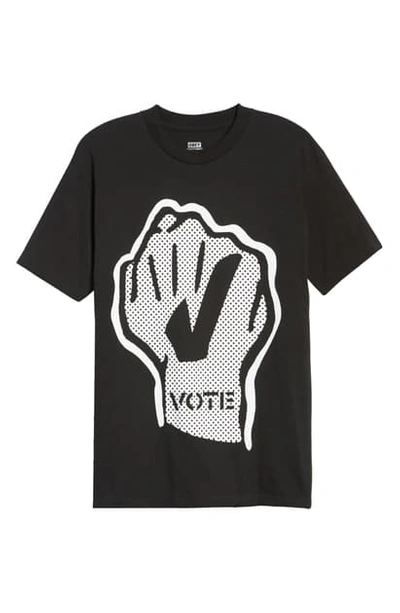 Shop Obey Vote Fist Graphic Tee In Black